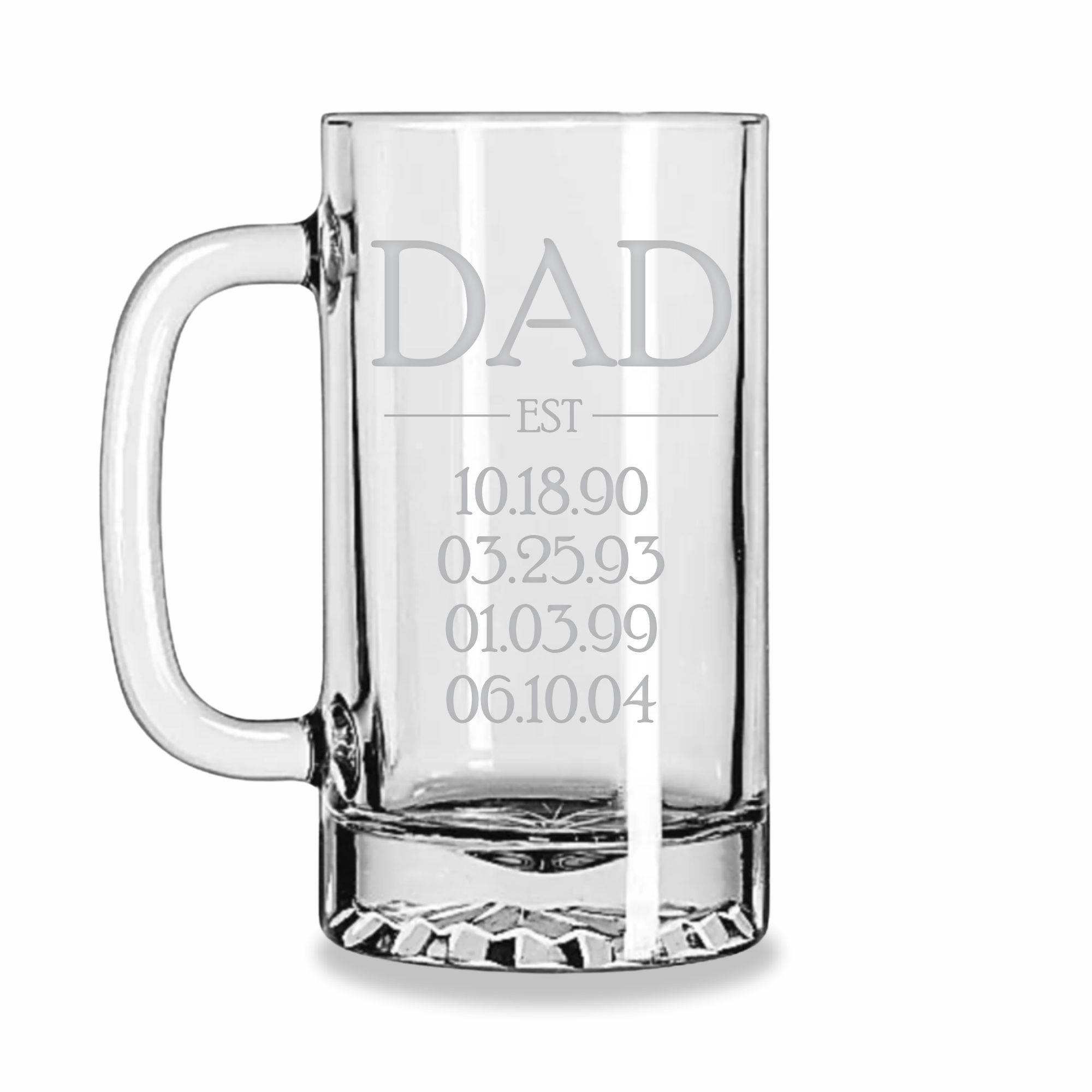 Dad Est | Personalized 16oz Beer Mug